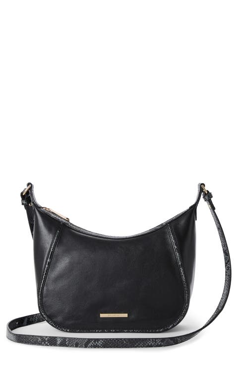 Corinne Croc Embossed Leather Crossbody