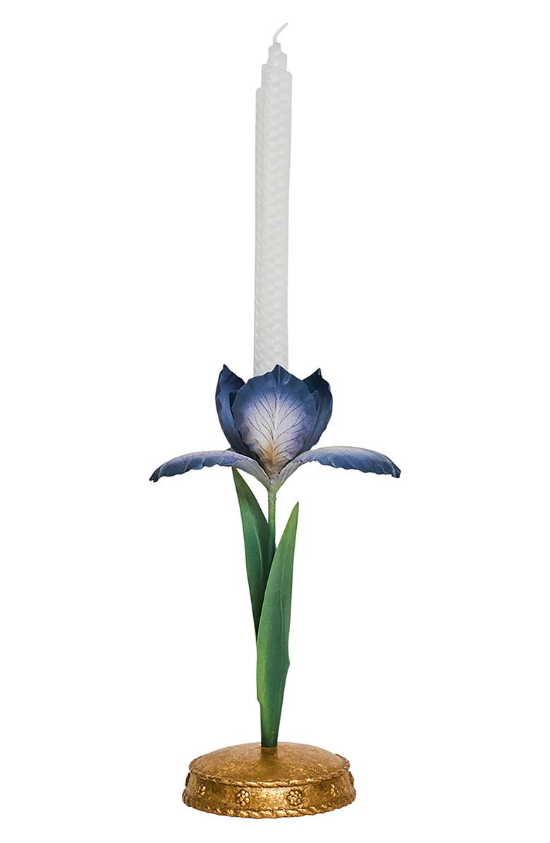 Juliska Meadow Walk Iris Candleholder, Alternate, color, Chambray