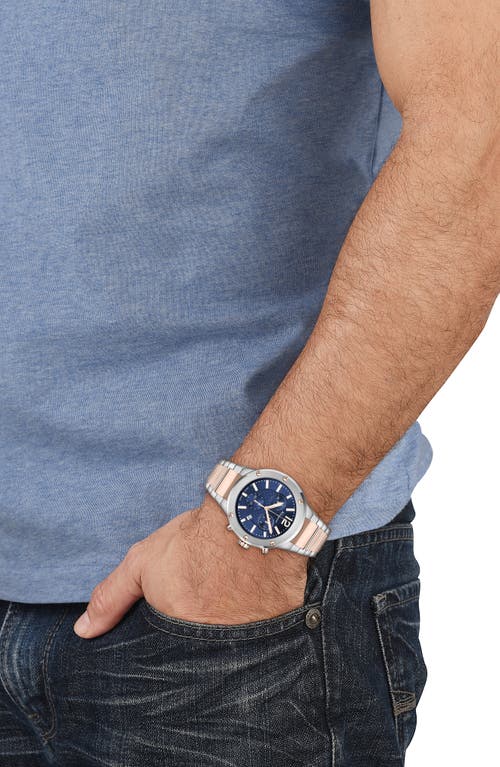 Ferragamo Men's Swiss Chronograph F-80 Two-tone Stainless Steel Bracelet Watch 42mm In Gold