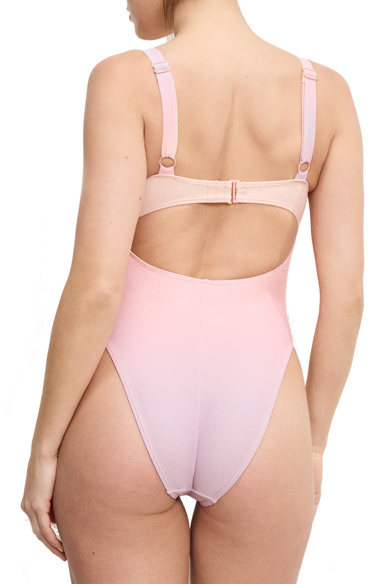 Sunset Underwire One-Piece Swimsuit, Alternate, color, SUNSET GRADIENT004
