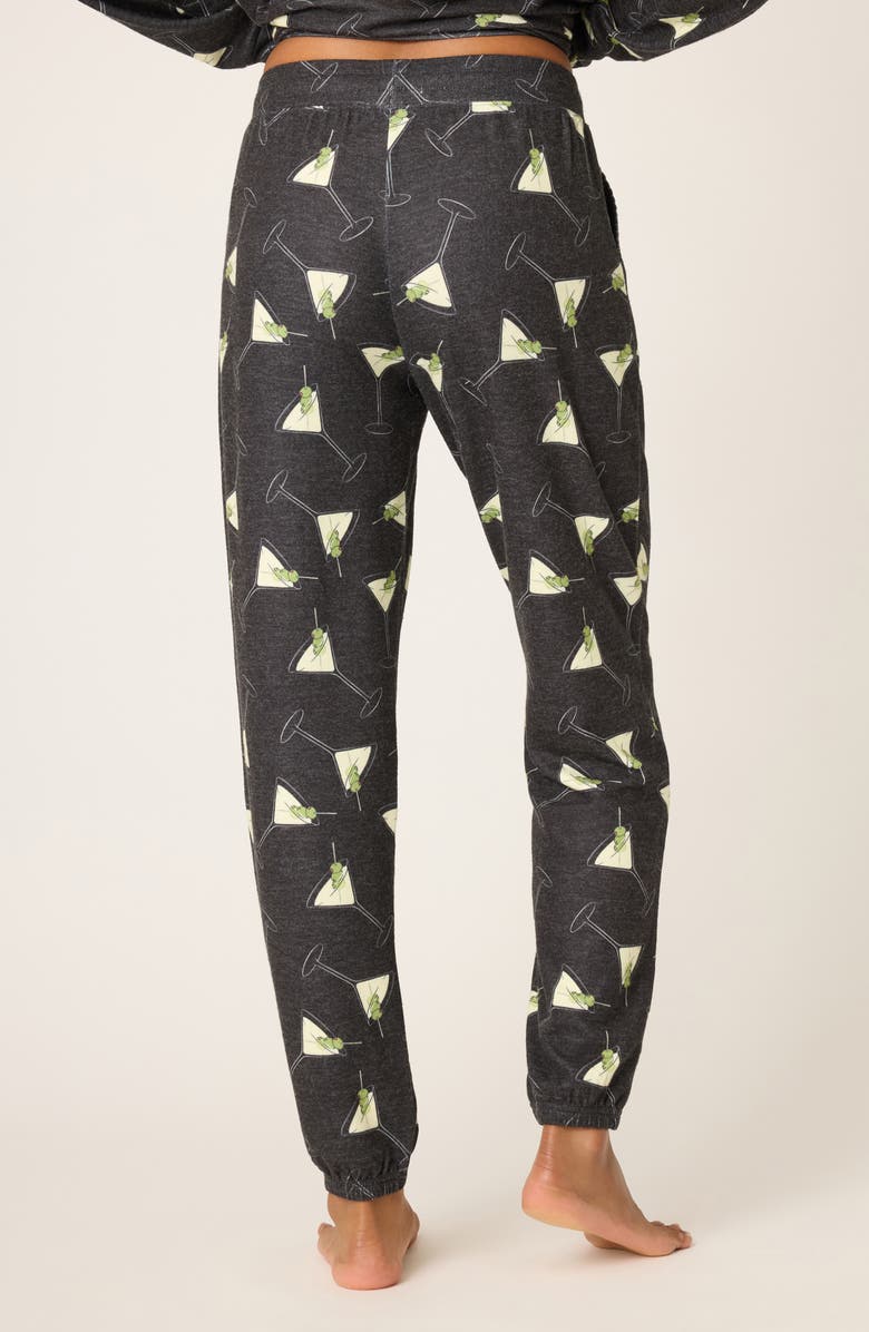 PJ Salvage Merrier Martini Banded Pajama Pants, Alternate, color, 