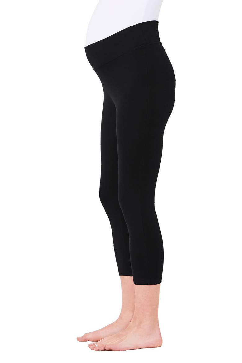 Organic Essential 3/4 Leggings, Alternate, color, Black