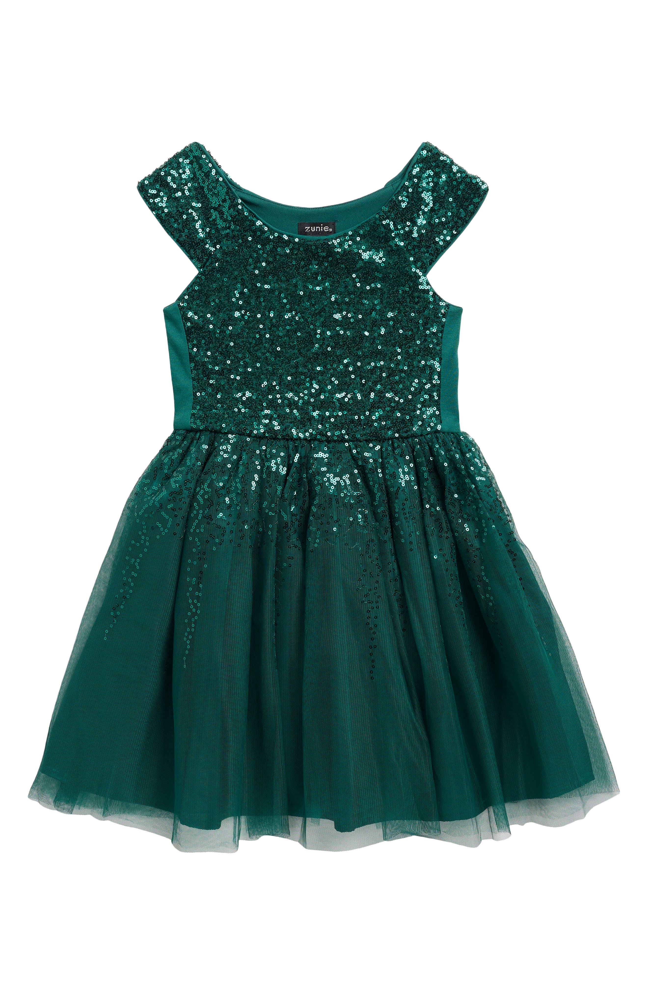 Kids' Sequin & Mesh Dress