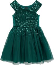 Zunie Kids' Sequin & Mesh Dress
