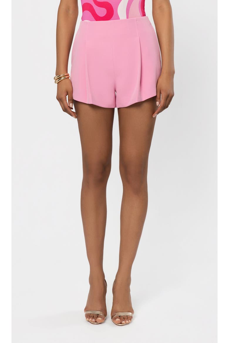 Carmine Crepe Shorts, Main, color, Pink Sorbet