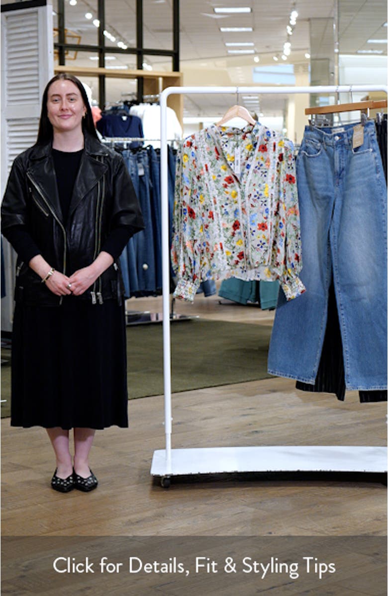 Arlette Floral Print Blouson Sleeve Shirt, sales video thumbnail