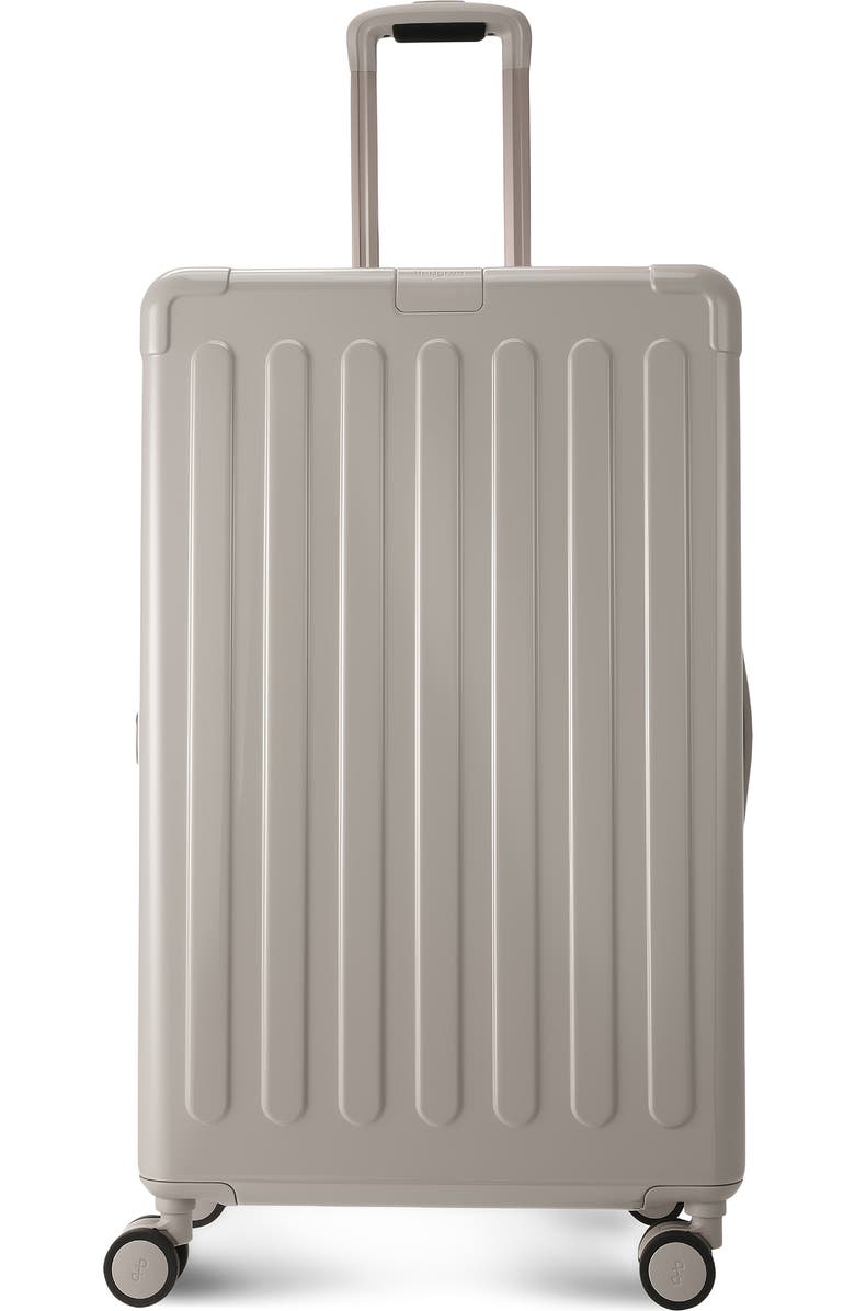 Hedgren Nostos Glossy Large Spinner Suitcase, Main, color, Pebble
