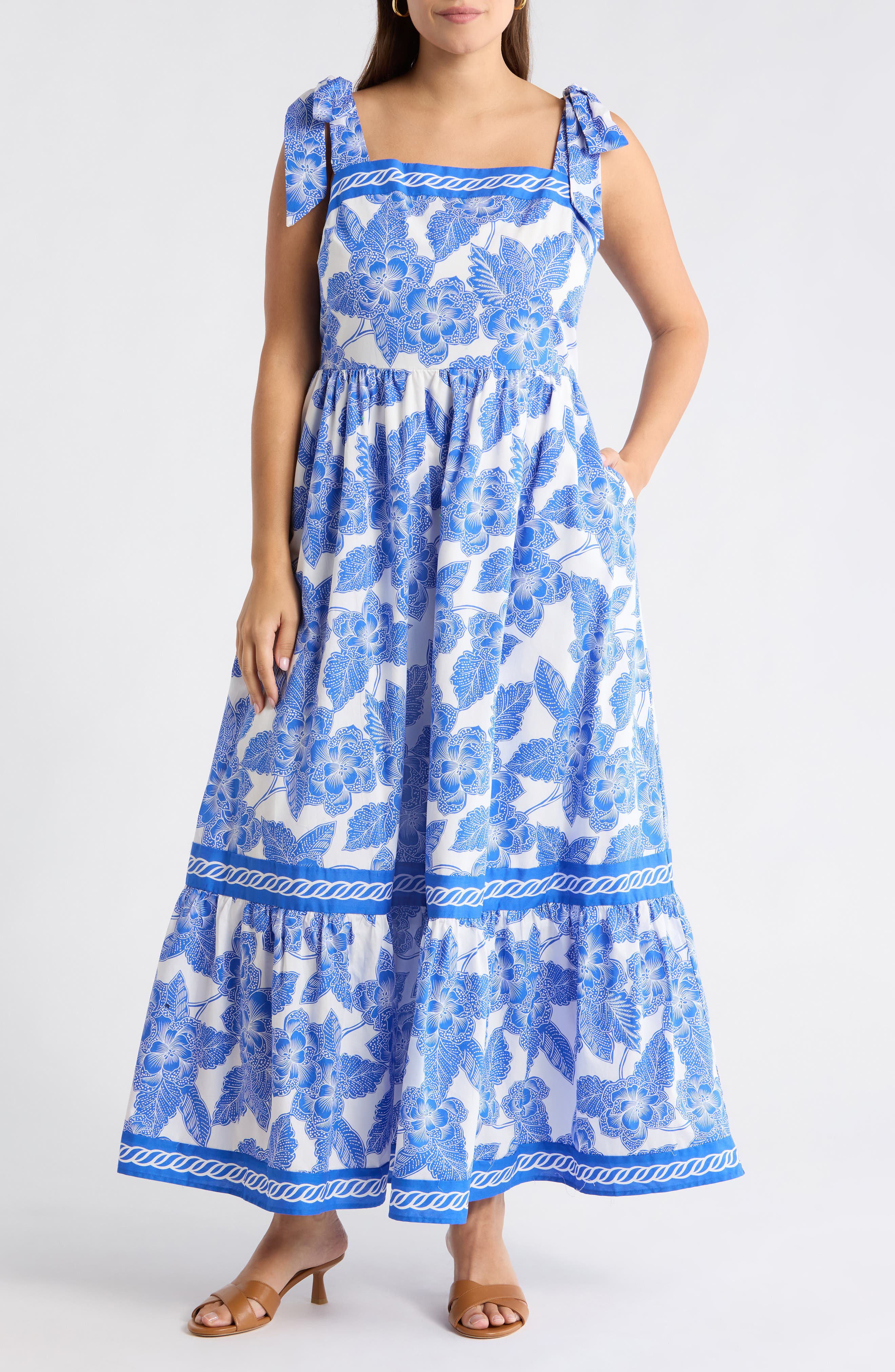 Rency Floral Smocked Maxi Dress - image 1