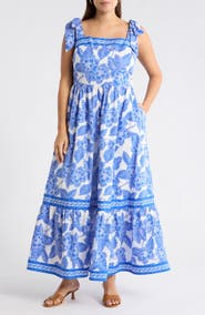 SUGARLIPS Rency Floral Smocked Maxi Dress