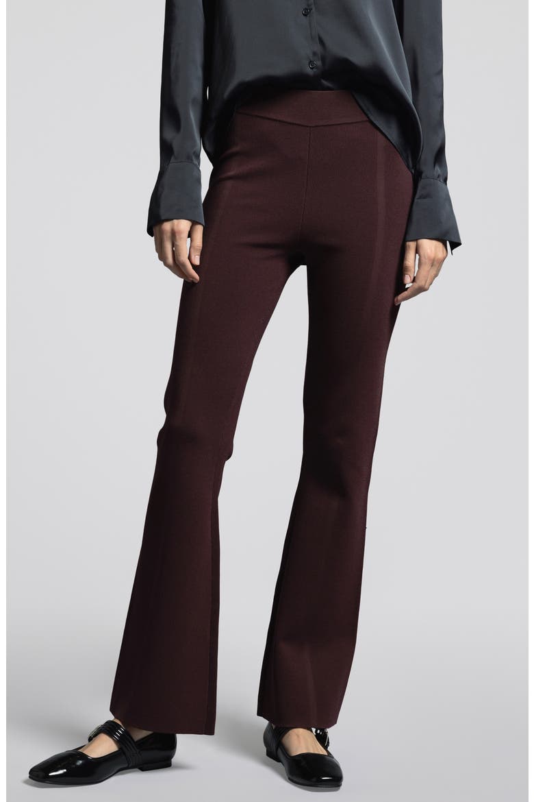 Sasha Stripe Flare Pants, Main, color, DARK LILAC