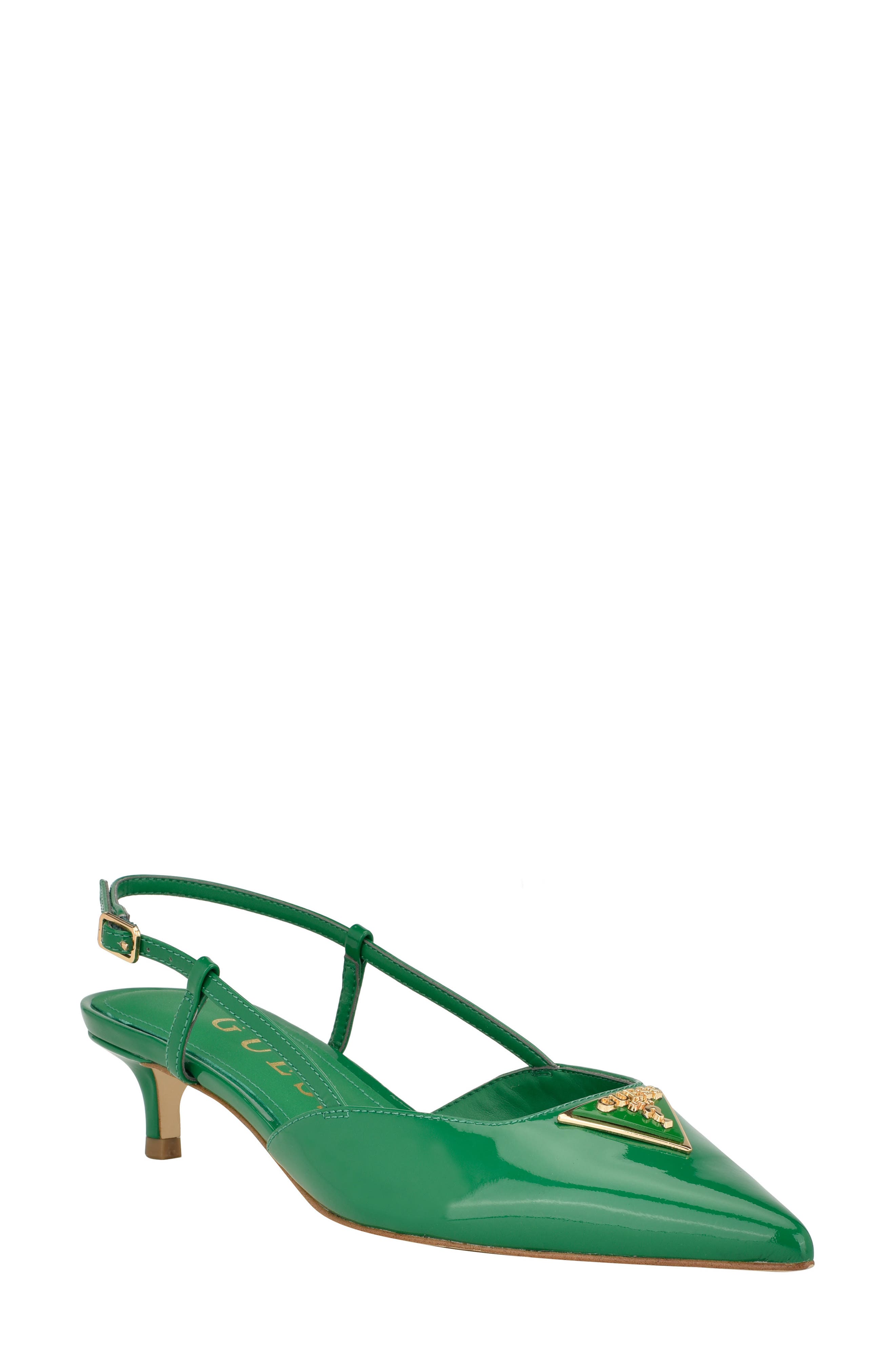 Jesson Pointed Toe Kitten Heel Pump, Main, color, MEDIUM GREEN 310
