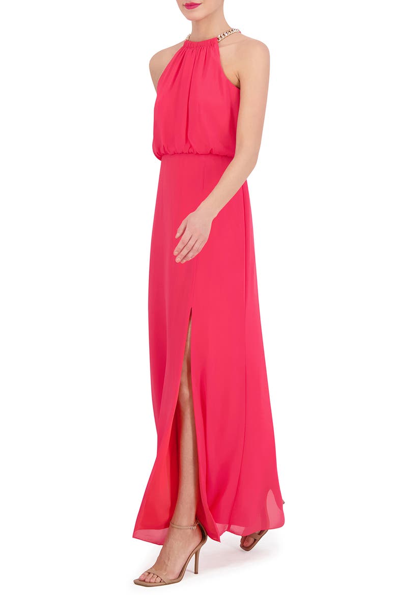 Vince Camuto Chain Detail Blouson Gown, Alternate, color, 