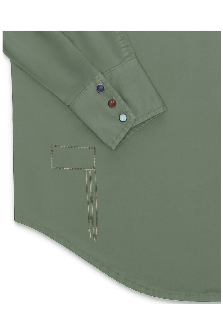 Texan Black Button Shirt, Alternate, color, Green