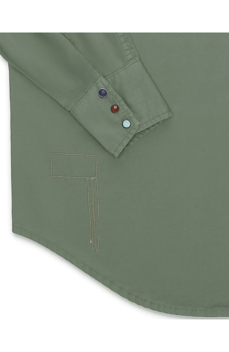 Fortela Texan Black Button Shirt, Alternate, color, Green