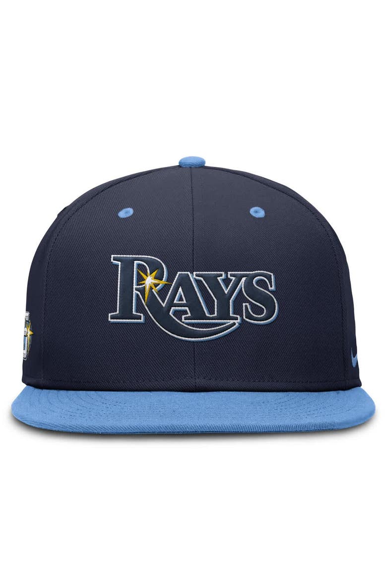 Men's Nike  Navy/Light Blue Tampa Bay Rays 25th Anniversary True Primetime Two-Tone Performance Fitted Hat, Alternate, color, Navy