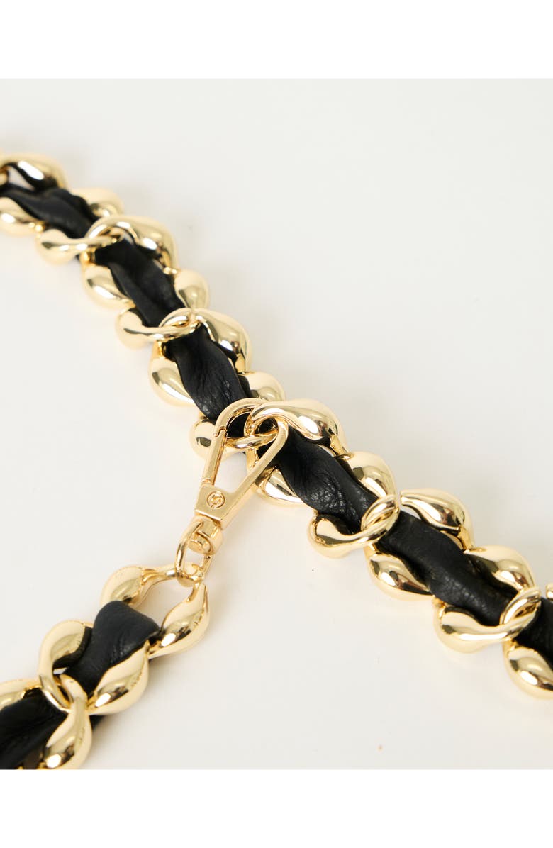 B-Low the Belt Alastor Chain Leather Belt, Alternate, color, Black Gold