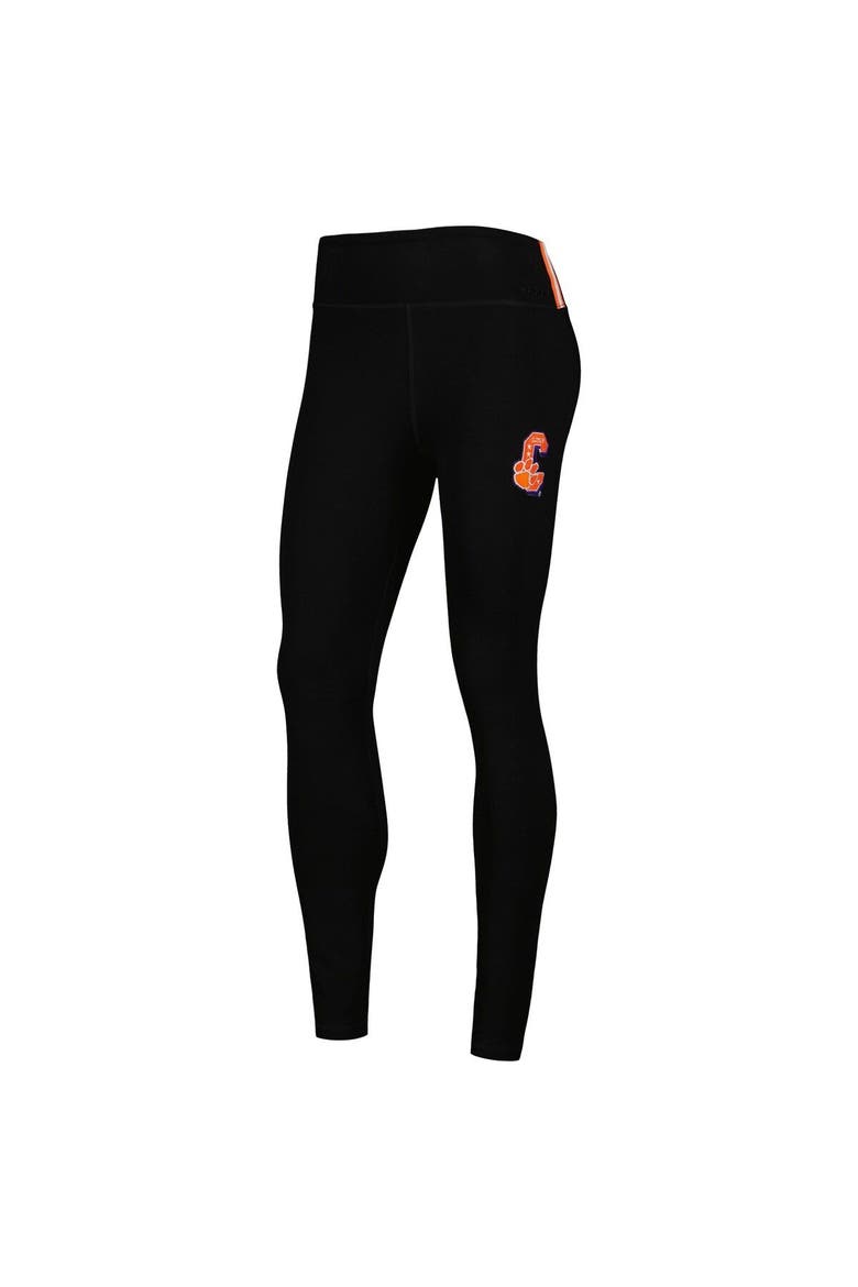 Women's Black Clemson Tigers Classic 3-Hit Jersey Leggings, Alternate, color, Black