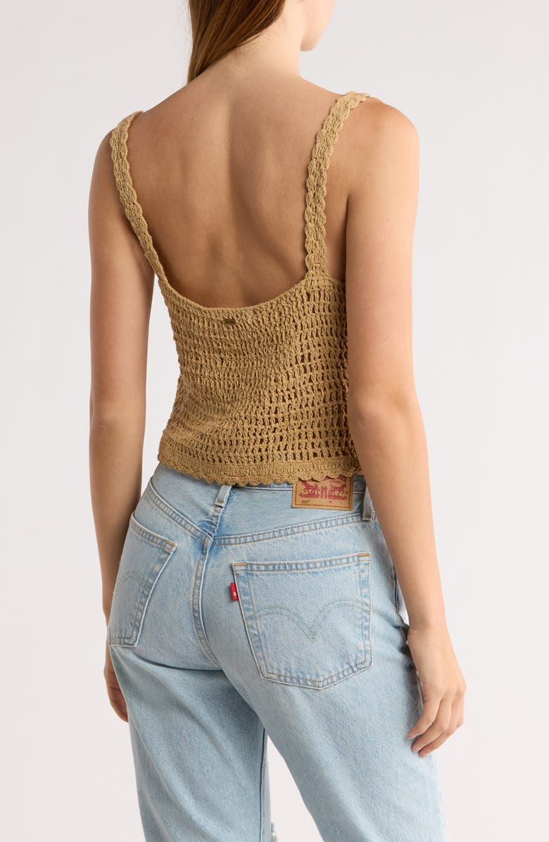 Rip Curl Soleil Crochet Top, Alternate, color, Taupe