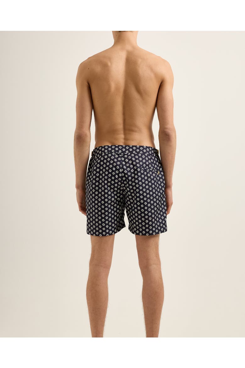 Bulldog Mid-Length Swim Shorts, Alternate, color, NIGHT IRIS/LATTE