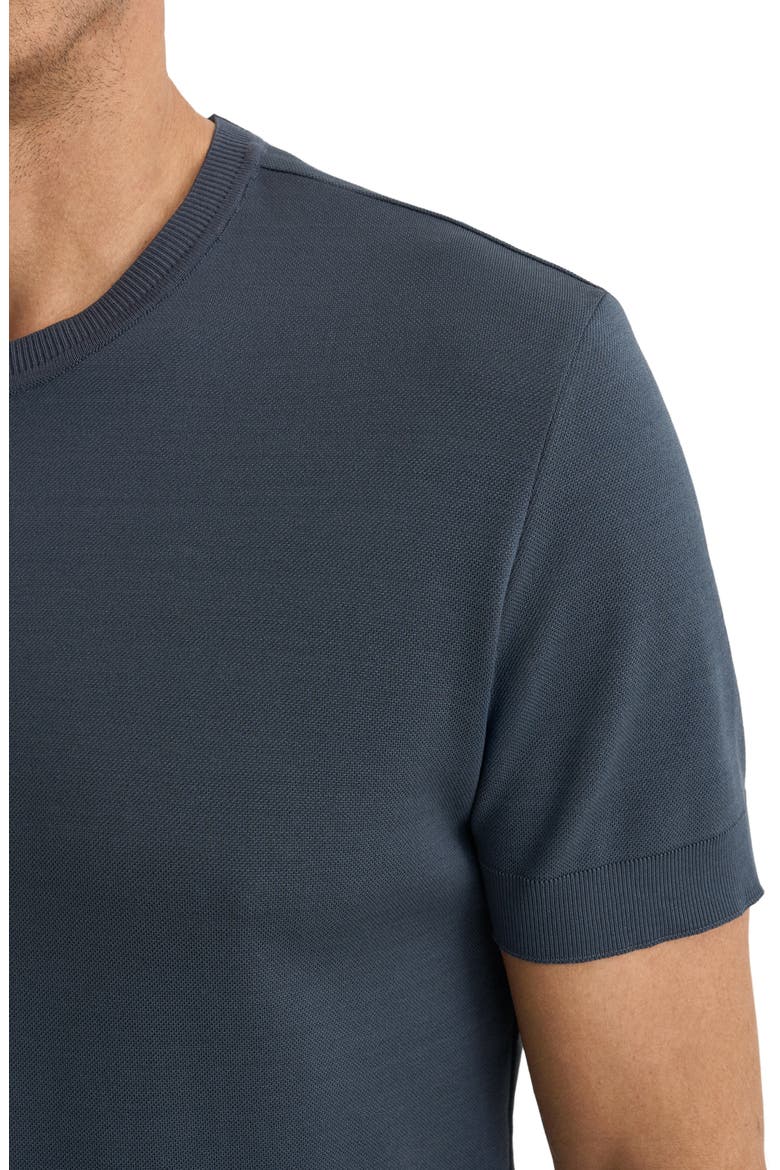 Texture Cotton T-Shirt, Alternate, color, DARK BLUE