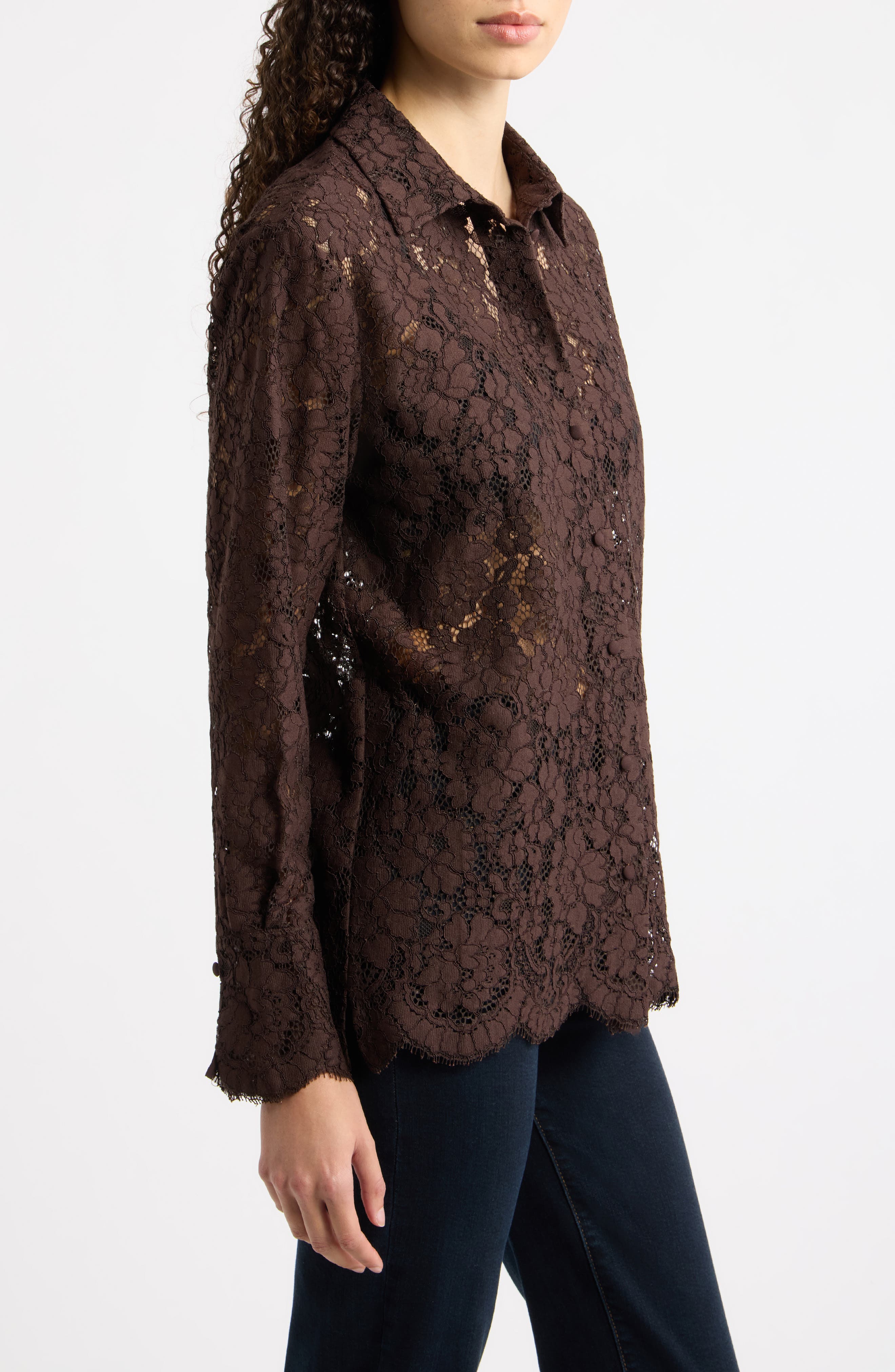 FRAME The Lace Standard Button-Up Shirt (Women) | Nordstrom