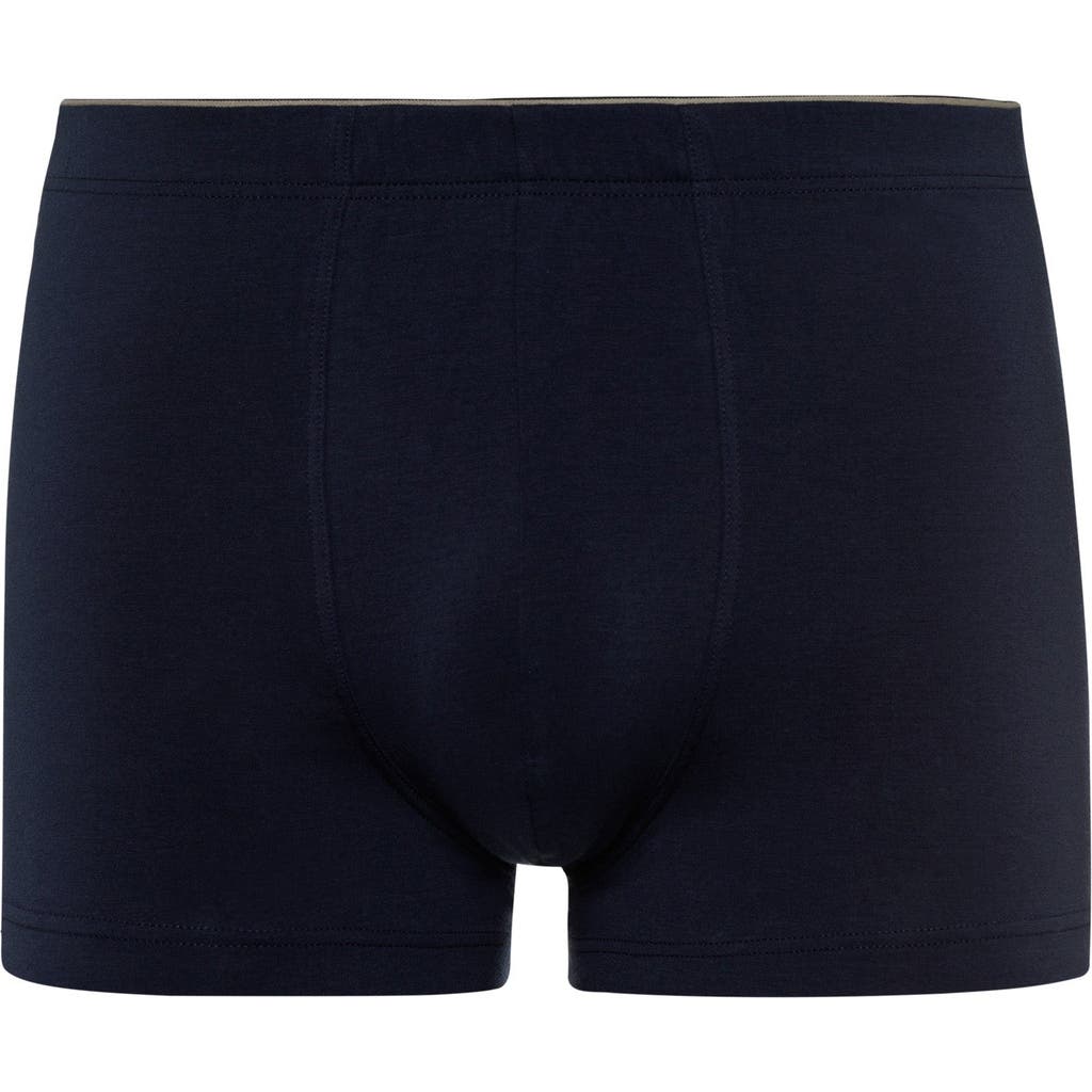 Hanro Cotton Superior Cotton Boxer Brief In Midnight Navy
