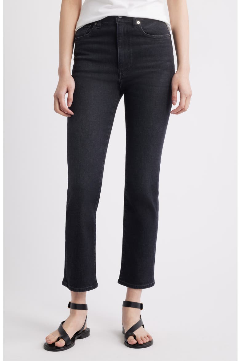The Pencil Crop High Waist Ankle Slim Straight Leg Jeans, Main, color, ULTRA