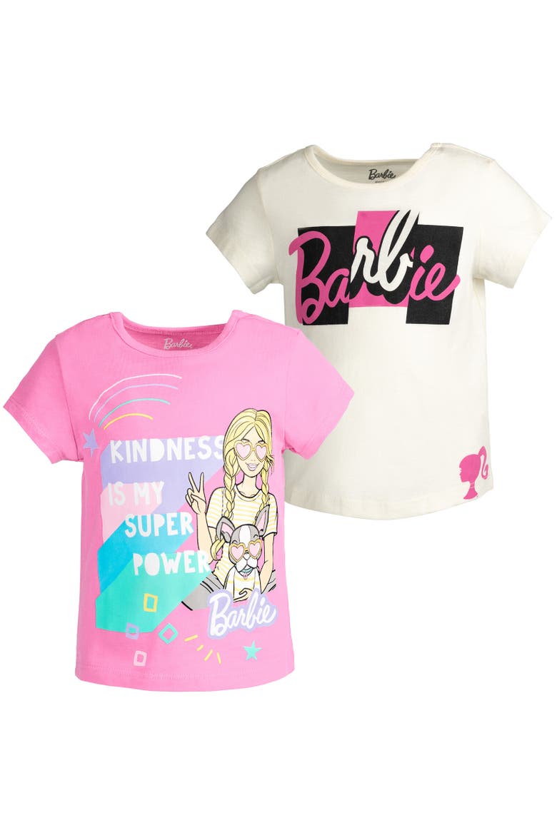 2-Pack T-Shirts, Main, color, White / Pink
