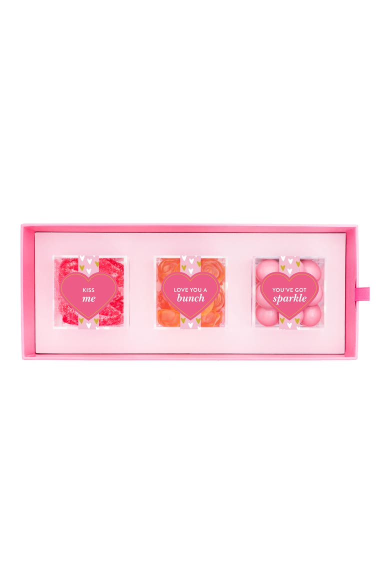 XOXO 3-Piece Candy Bento Box, Alternate, color, PINK