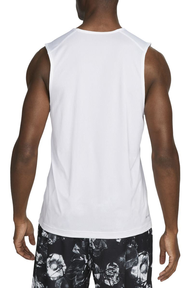 Nike Dri-FIT Ready Tank, Alternate, color, White/Black