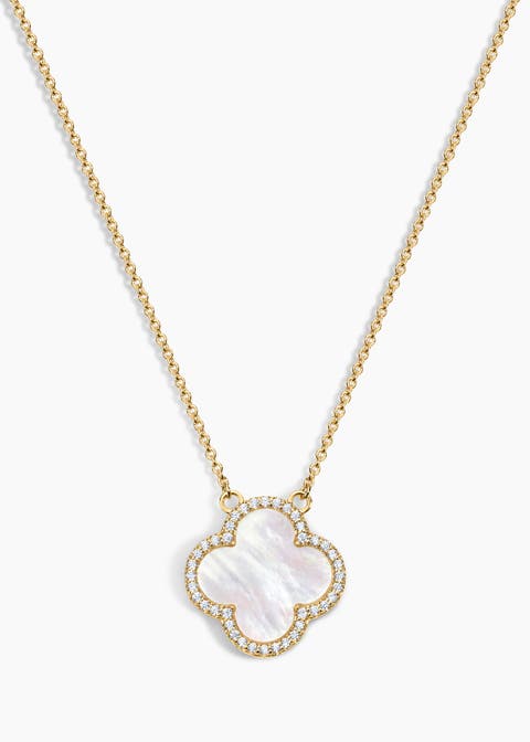 Icon White Clover Necklace