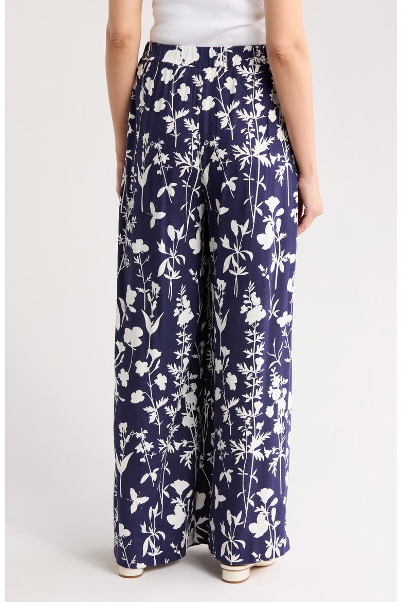 Cleo Printed Wide Leg Pants, Alternate, color, CLEO FLOWERS NAVY