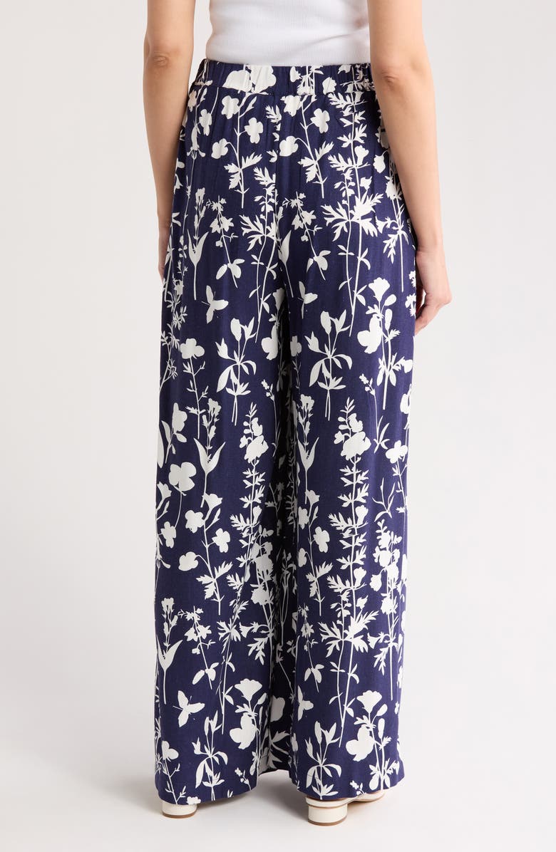 BY DESIGN Cleo Printed Wide Leg Pants, Alternate, color, Cleo Flowers Navy
