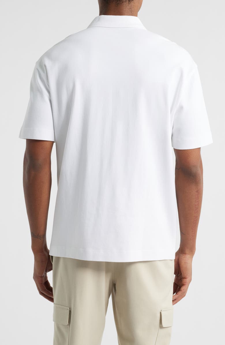 Open Edit Johnny Collar Polo, Alternate, color, White