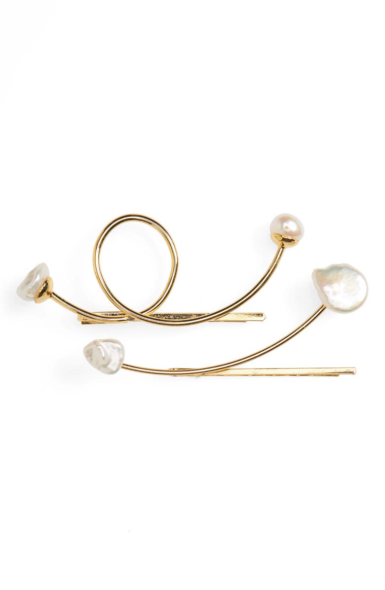 LELET NY 2-Pack Freshwater Pearl Bobby Pins, Main, color, 