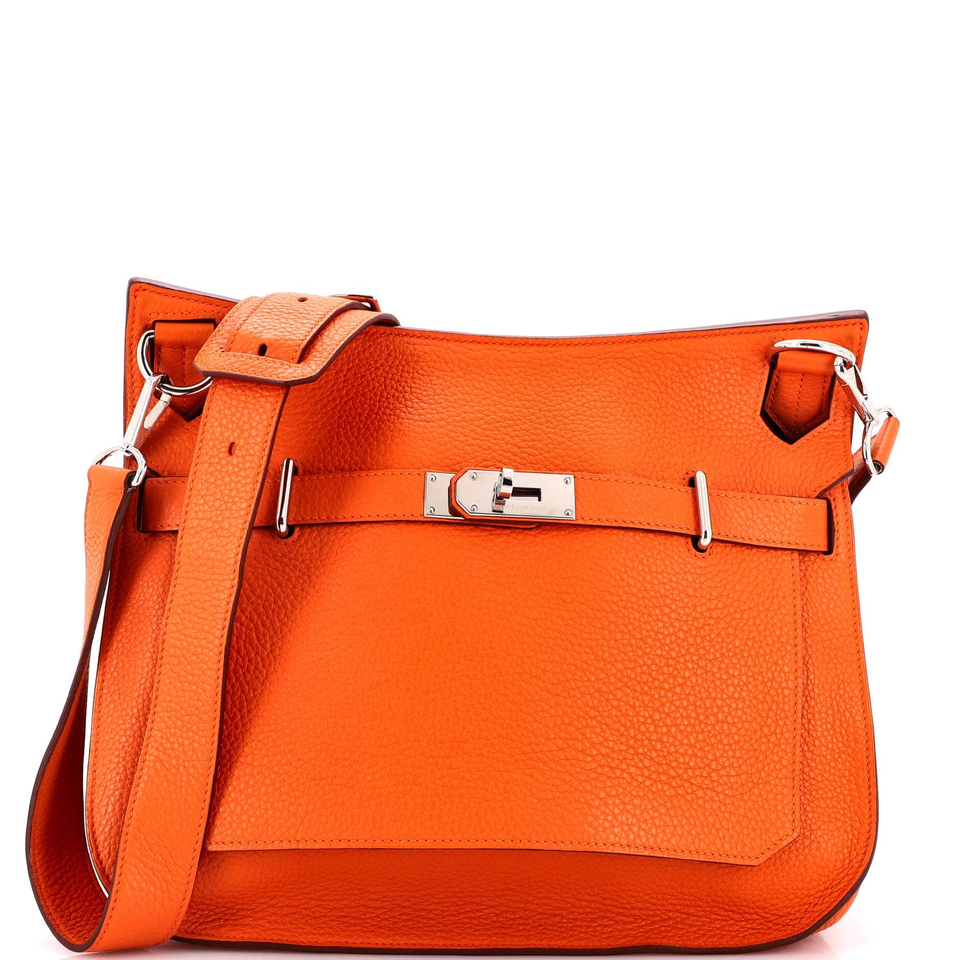 Pre-Owned Hermes Jypsiere Bag Clemence 34, Main, color, Orange H