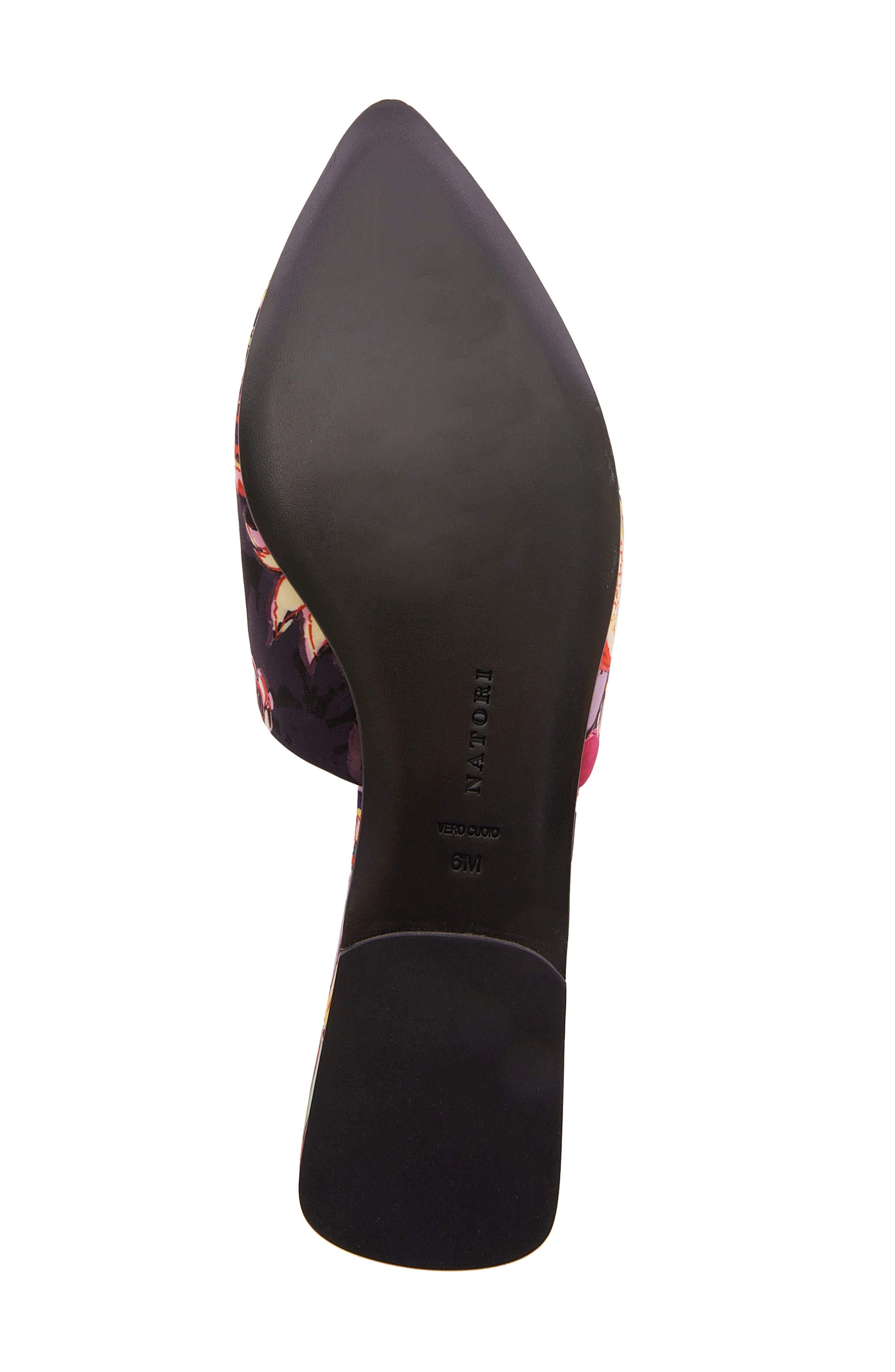 Adore Floral Mule, Alternate, color, BLACK