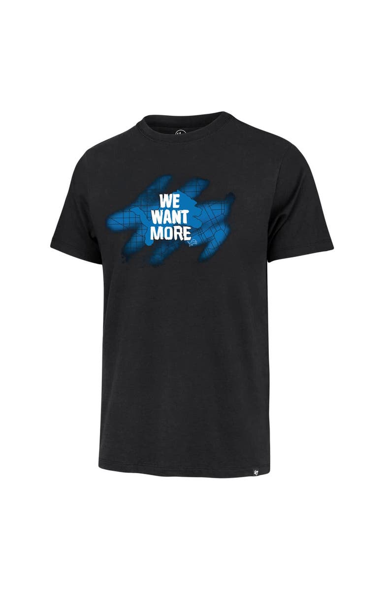 '47 Men's '47 Black Detroit Lions We Want More Franklin T-Shirt, Alternate, color,