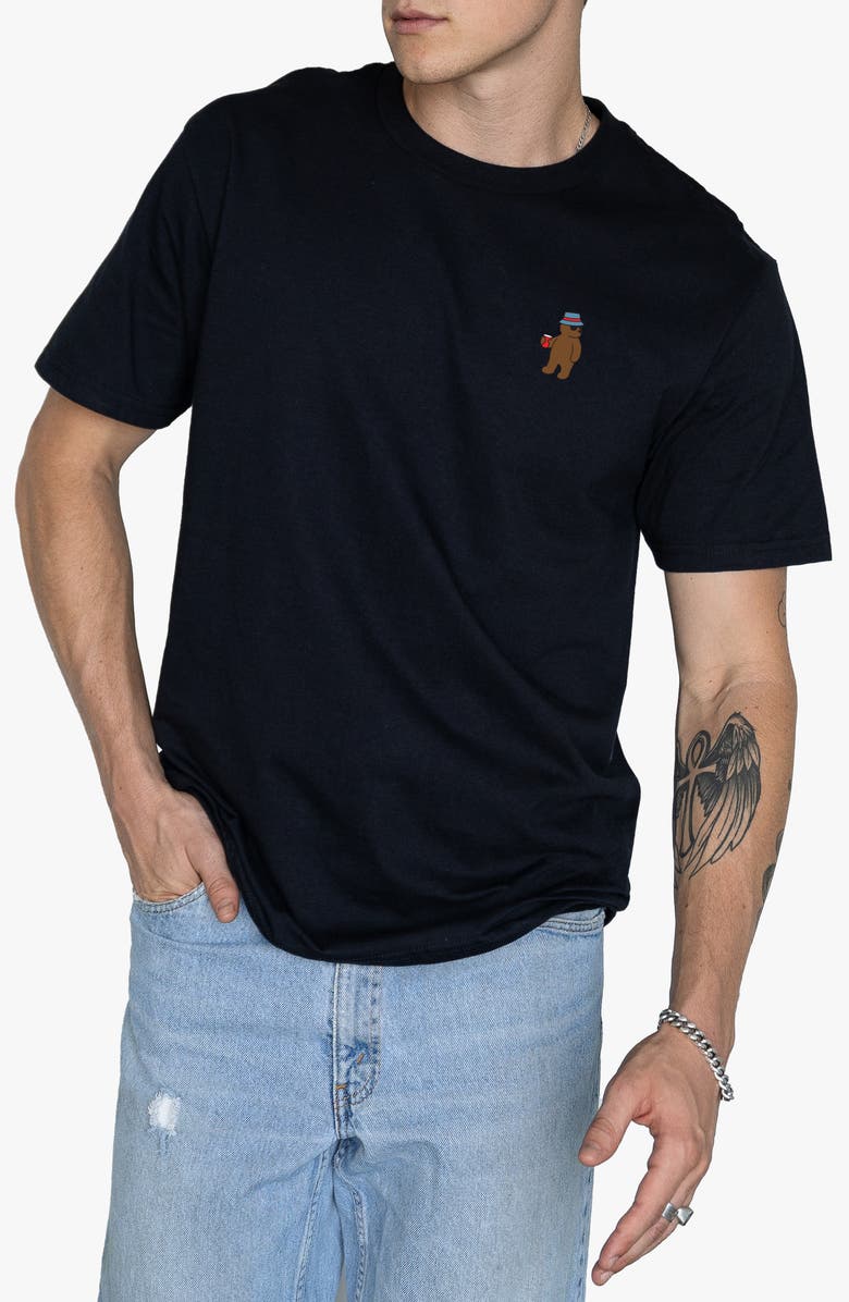 RIOT SOCIETY Bucket Hat Bear Graphic T-Shirt, Main, color, 