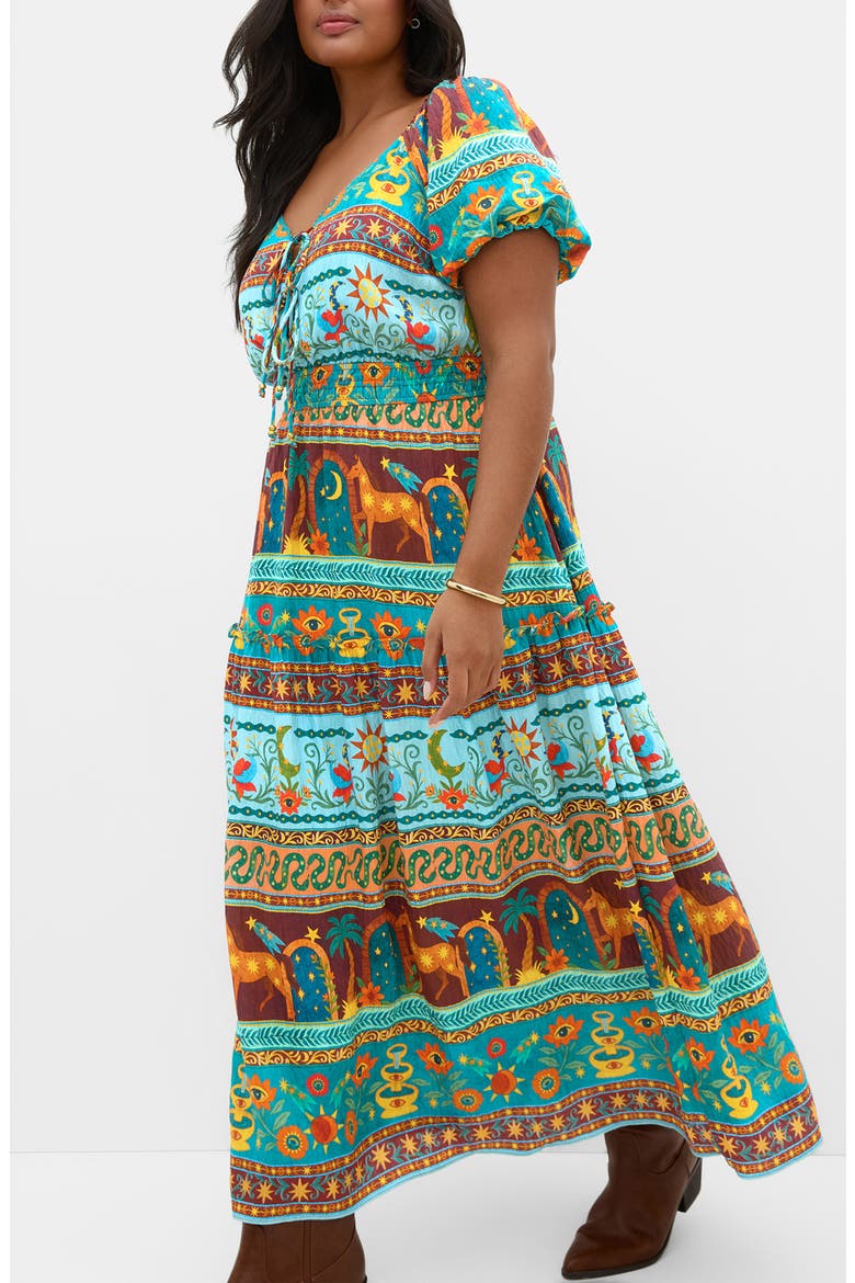 Amaria Print Smocked Waist Maxi Dress, Alternate, color, PARADISO