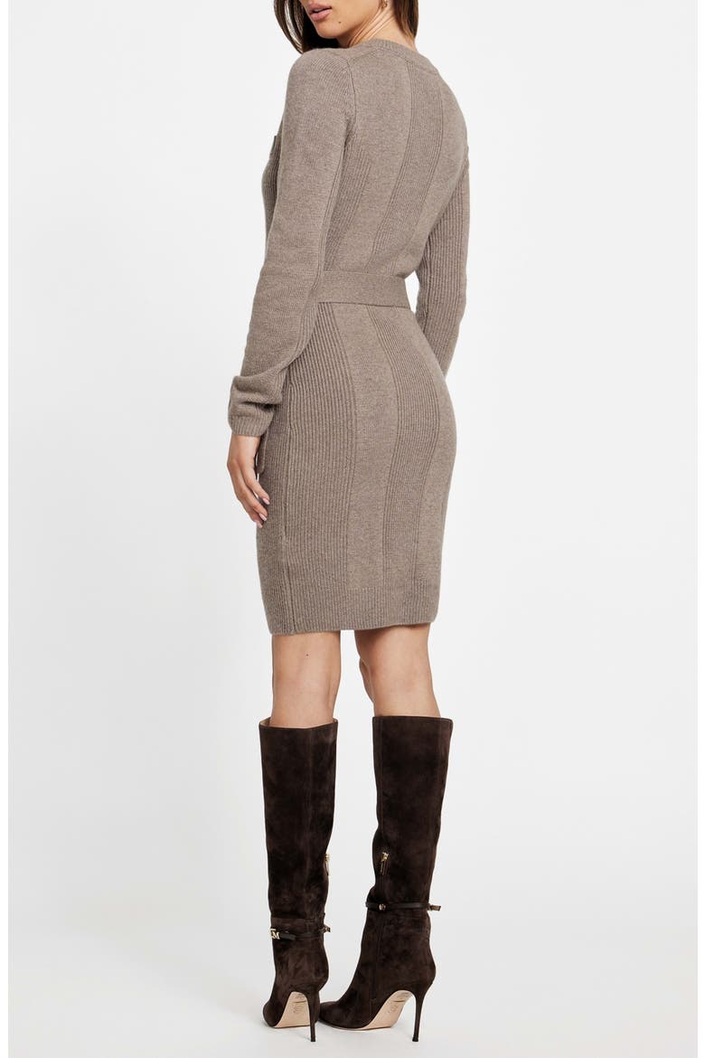 Afrah Long Sleeve Sweater Dress, Alternate, color, BEIGE