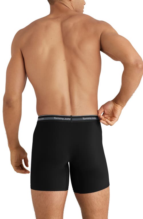 Tommy John 3-pack Comfort Micro 6-inch Boxer Briefs In Black