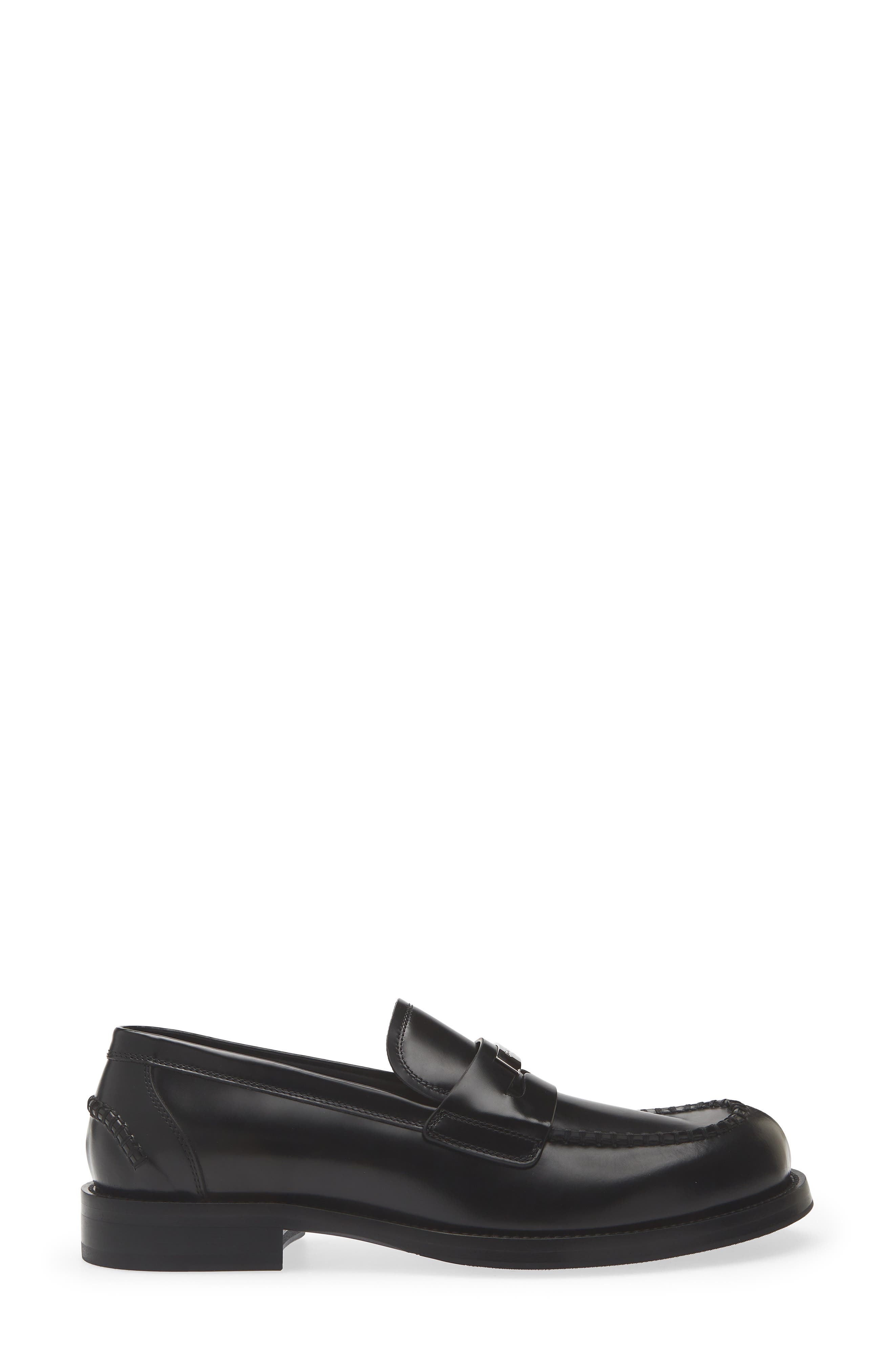 Leather Loafer, Alternate, color, NERO