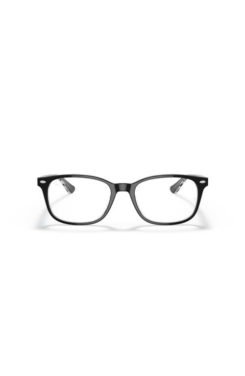 Ray Ban Ray-ban 56mm Square Optical Glasses In Black