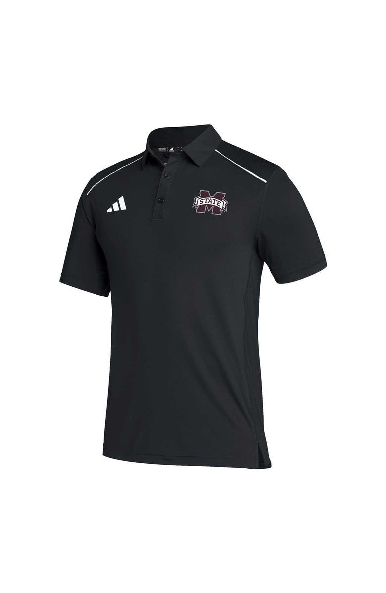 adidas Men's adidas Black Mississippi State Bulldogs Coaches AEROREADY Polo, Alternate, color, 