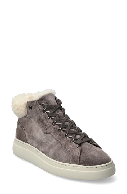 Dolie Genuine Shearling Lace-Up Sneaker