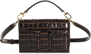 【toteme】 T-Flap ミニ クロコダイル 2way バッグ TOTEME Mini T-Flap Convertible Croc Embossed Leather