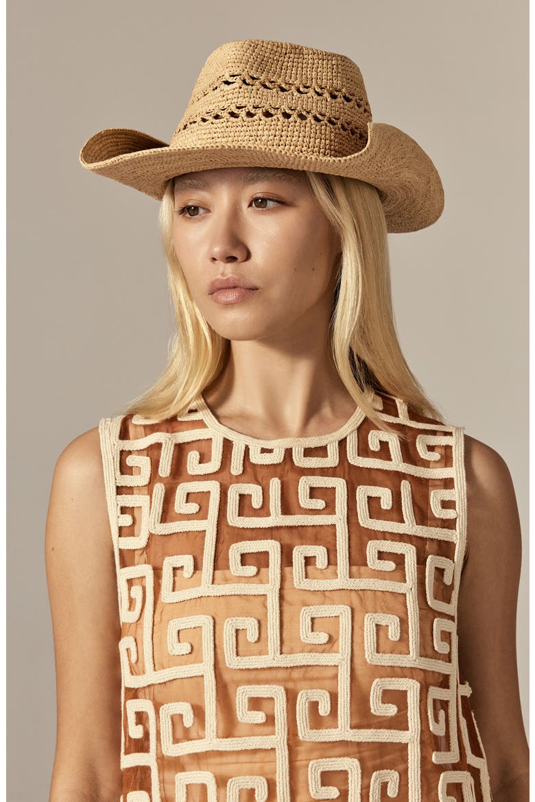 Gwen Raffia Cowboy Hat, Alternate, color, NATURAL