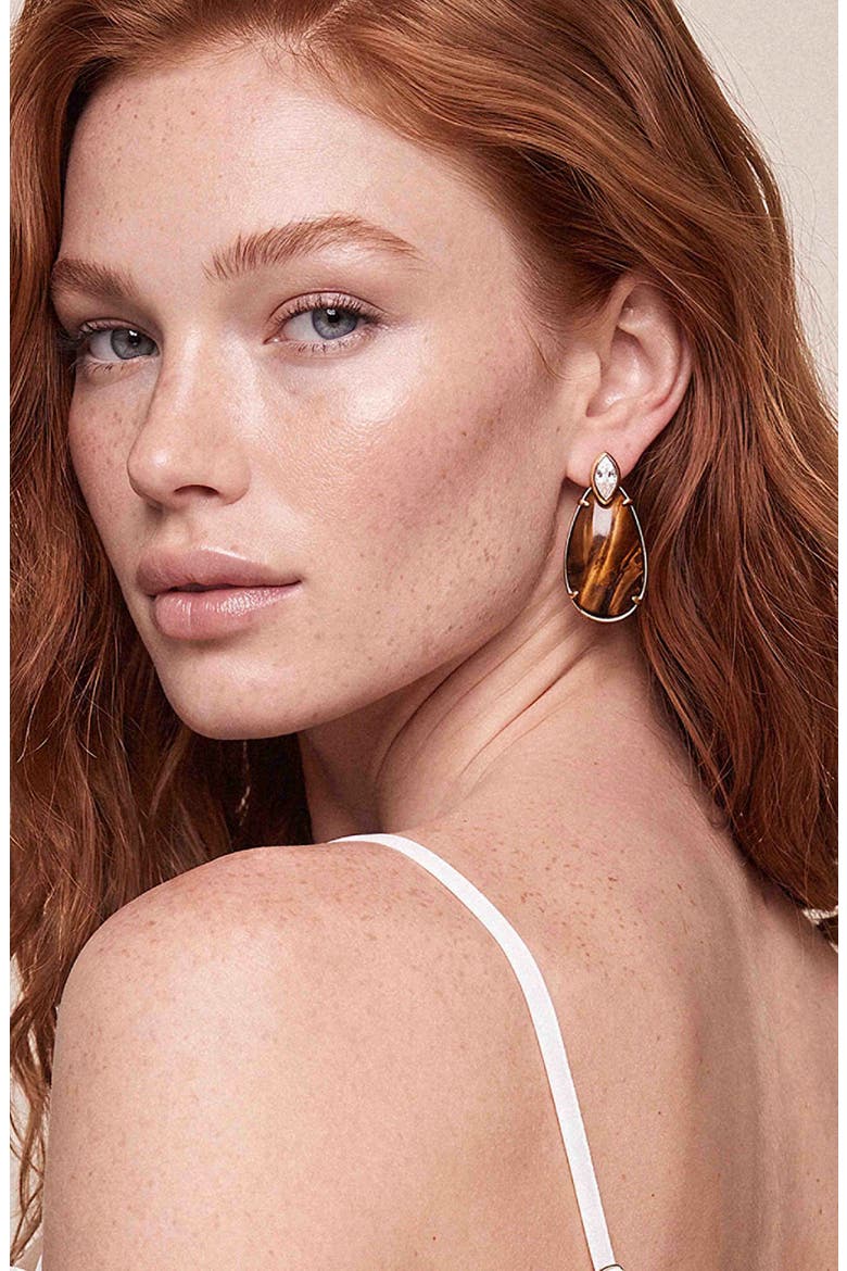 Majestic Stone Drop Earrings, Alternate, color, TIGERS EYE