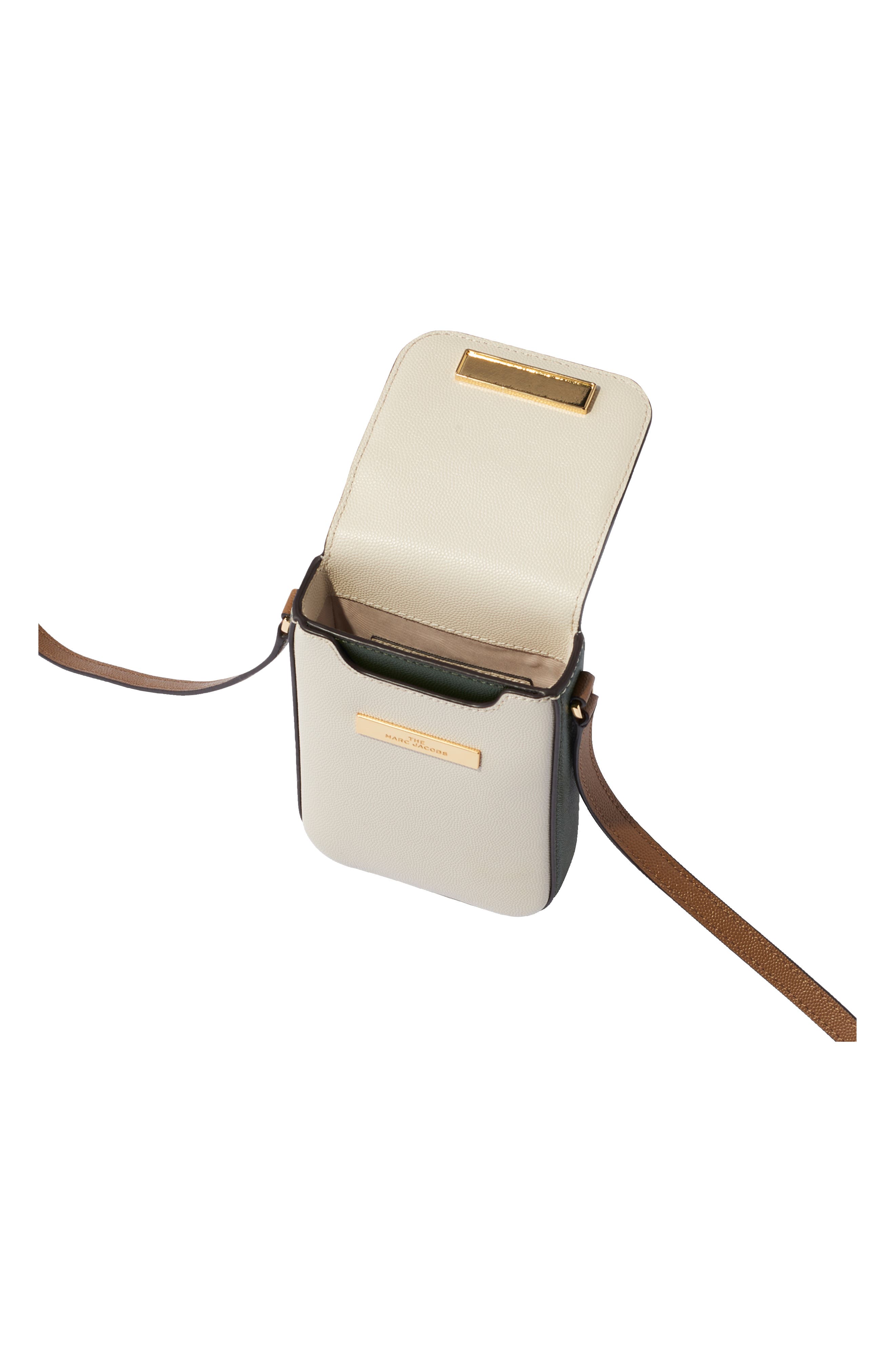 Leather Phone Crossbody Bag, Alternate, color, DARK GREEN MULTI